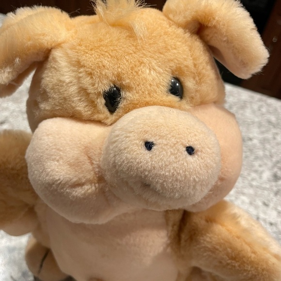 Vintage 1980 stuffed animal pig. Thelya toys - Picture 2 of 7